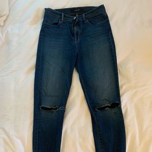J Brand High Rise Skinny Stretch Jeans